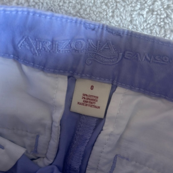 Arizona Lavender Rolled Shortie Shorts Size 0 (Juniors) - Picture 3 of 4
